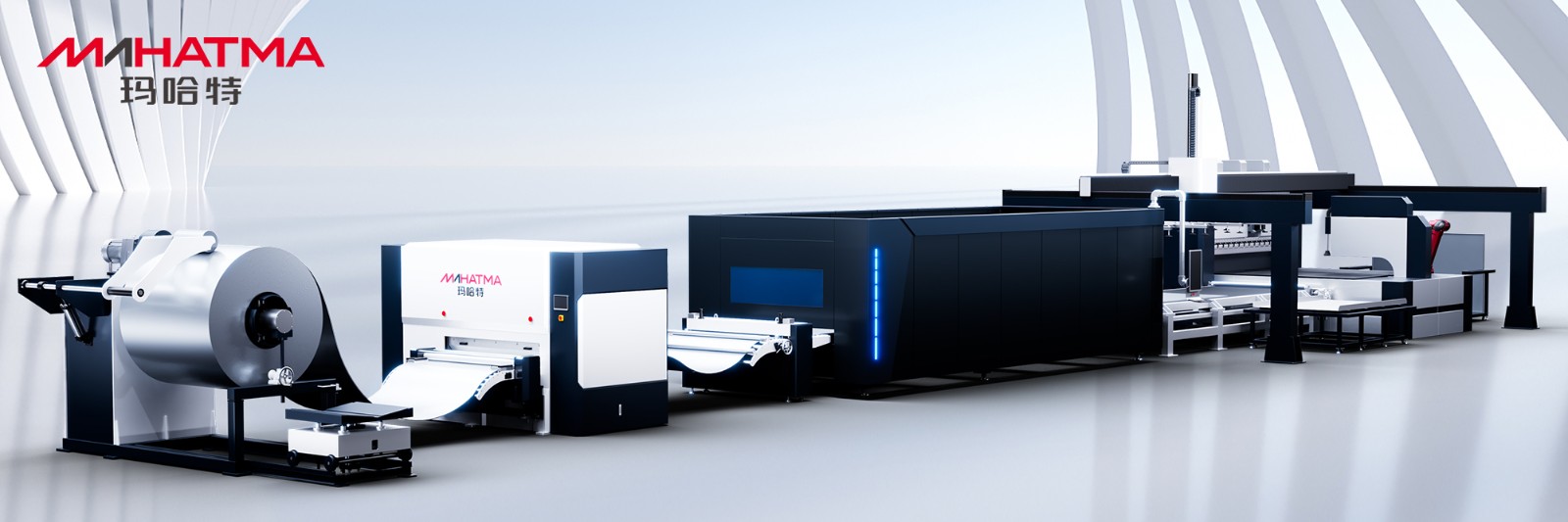激光開卷整平送料生產(chǎn)線